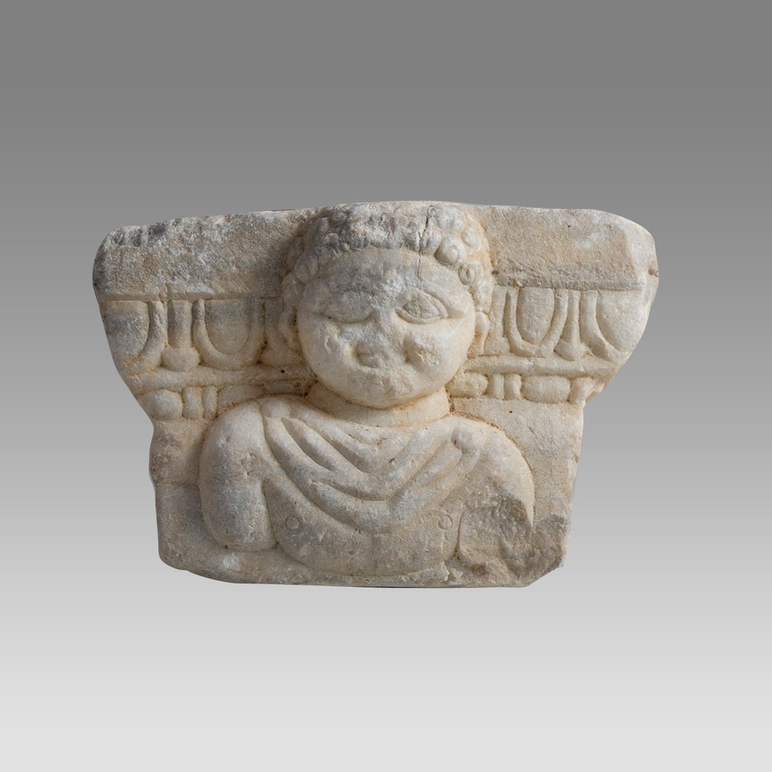 Ancient Roman Marble Relief With Bust c.1st century AD. (1 of 2)