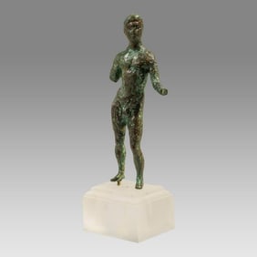 Ancient Etruscan Bronze figure c.5th century BC.