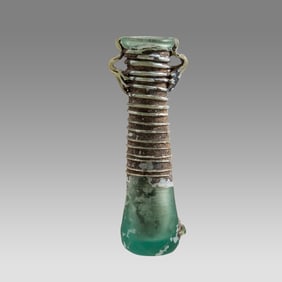 Roman Swirl Decorated Glass Vial, Ca. 1st - 2nd century A.D,