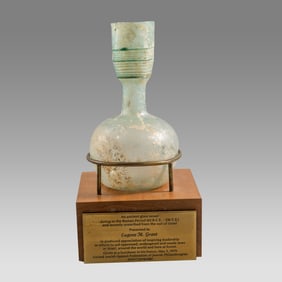 Ancient Roman Bulbous Glass bottle