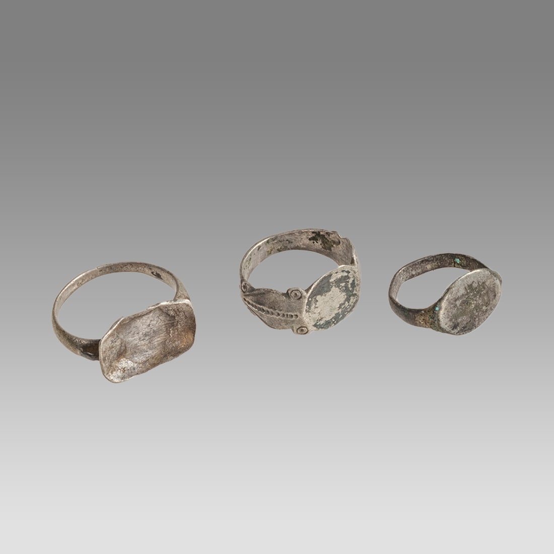 Lot of 3 Roman Silver Rings c.2nd-4th century AD. (1 of 1)