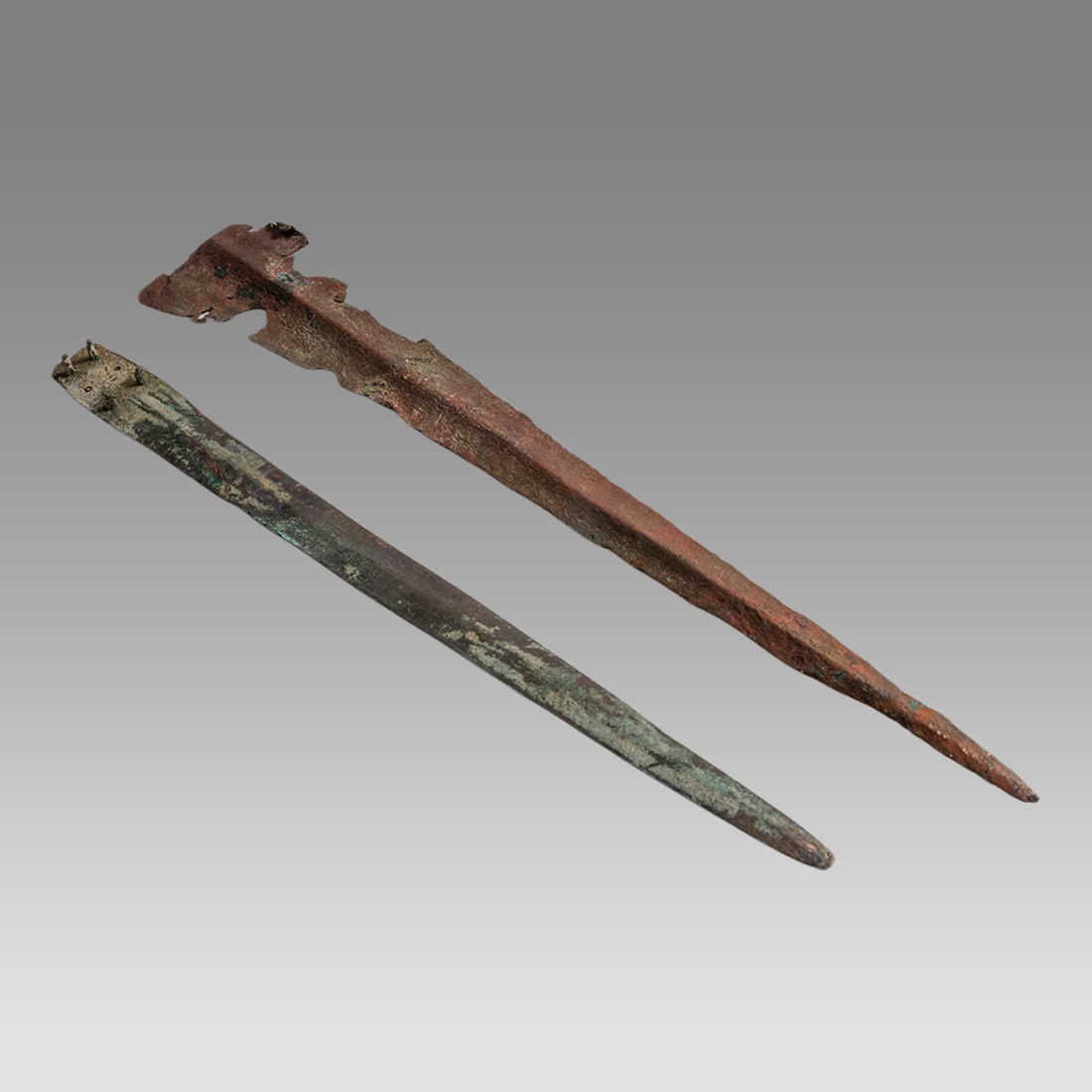 Lot of 2 Ancient Luristan Bronze Spear Points c.1000 BC. (1 of 2)