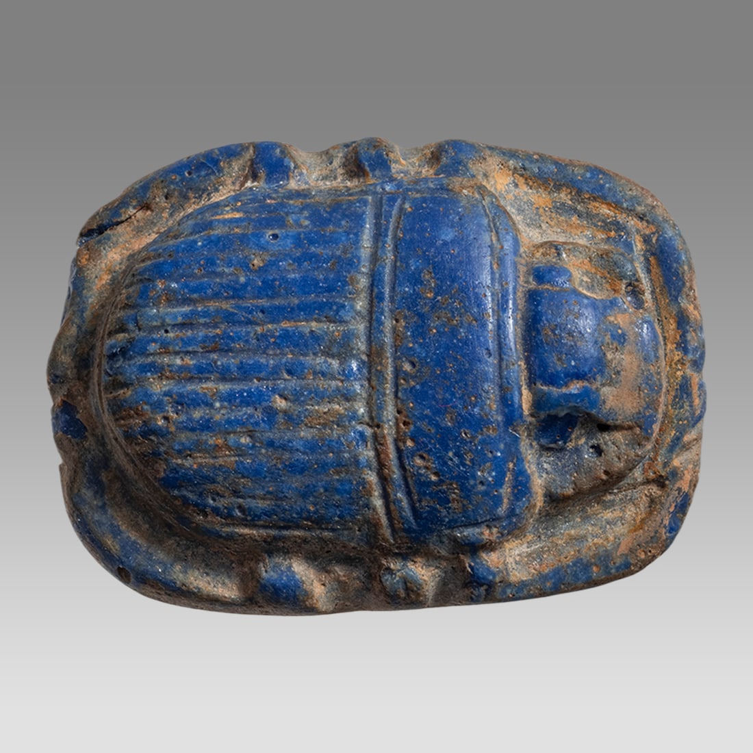 Ancient Egyptian Large Lapis Lazuli Scarab Late Period c.700-300 BC. (1 of 1)