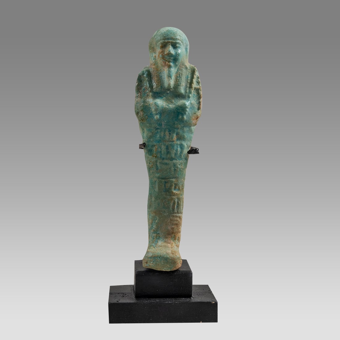 Ancient Egyptian Large Green Faience Ushabti Late period c.664-332 BC. (1 of 3)