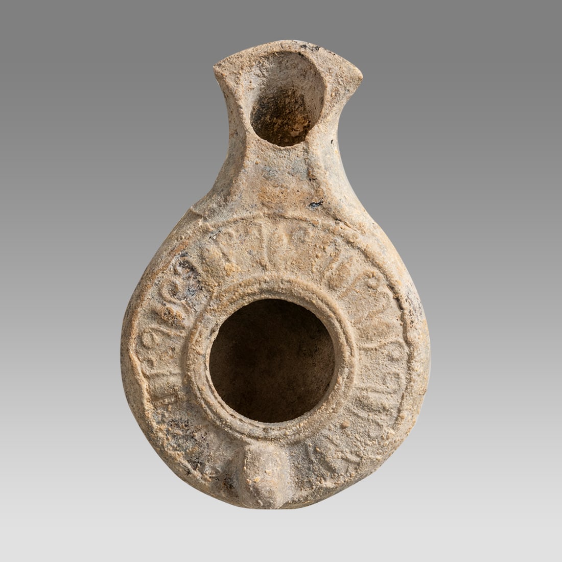 Ancient Holy Land Herodian Terracotta Oil Lamp c.1st cent BC. (1 of 2)