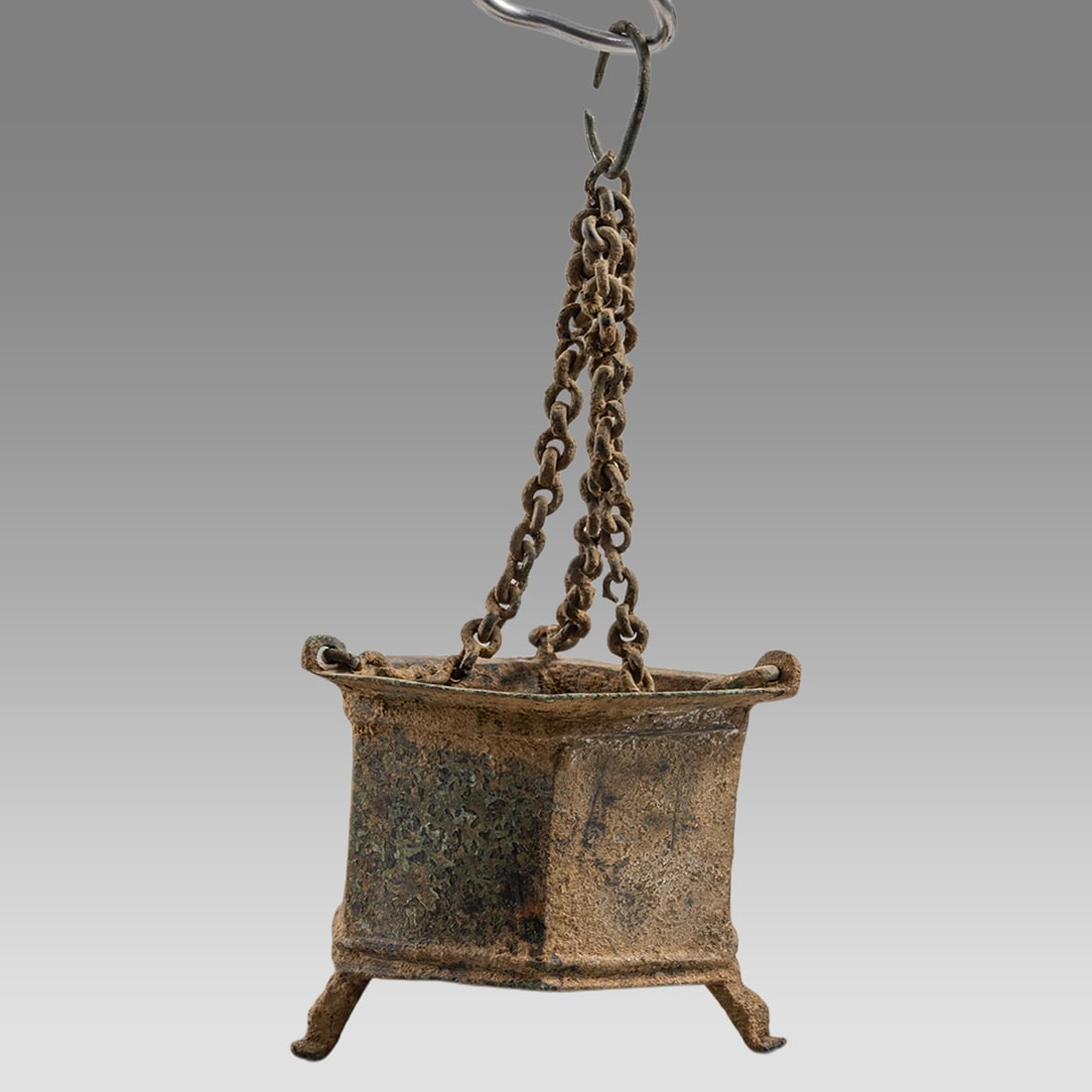 Ancient Byzantine Bronze Hanging Lamp c.5th cent CE. (1 of 3)