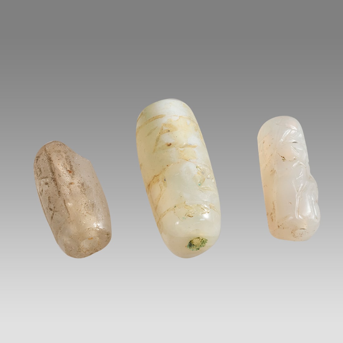 Lot of 3 Agate Cylinder Seals. (1 of 1)