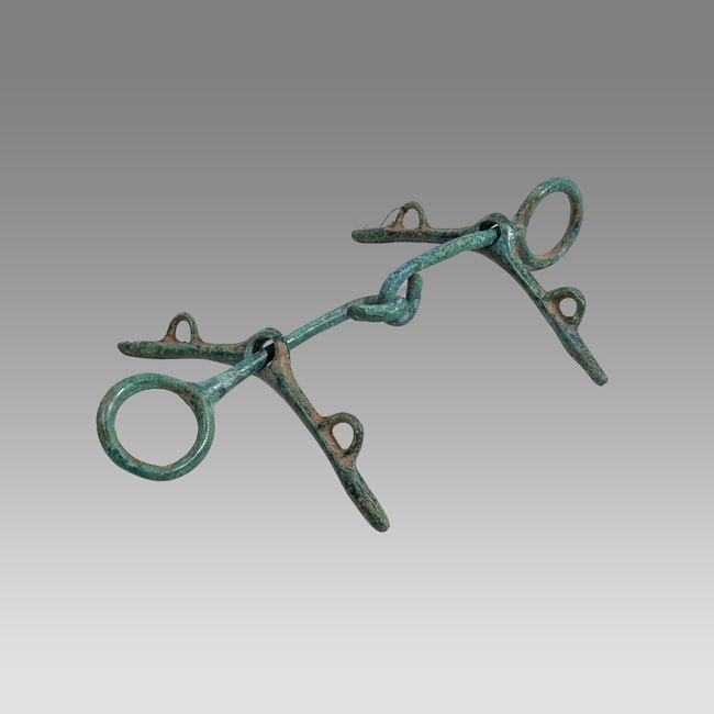 Ancient luristan bronze Horse Bit circa 1200-800 B.C. (1 of 1)