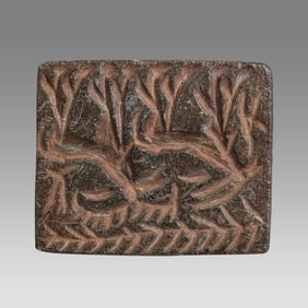 Ancient Mesopotamian Early Dynastic Stone Stamp Seal.