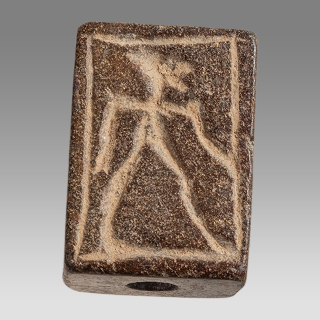 Ancient Mesopotamian Black Stone Seal c.600 BC. (1 of 2)