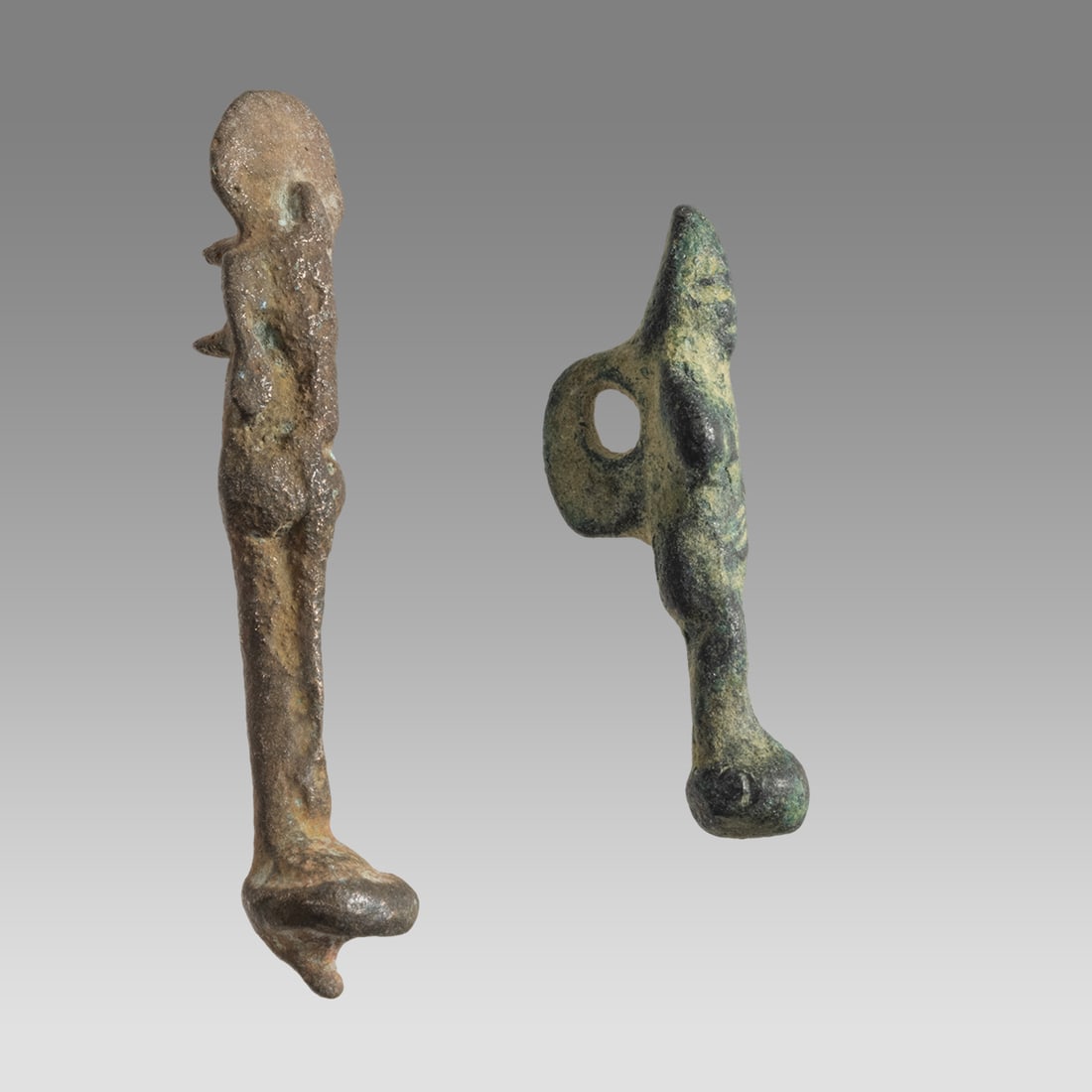 Lot of 2 Ancient Egyptian Bronze Amulets c.664-332 BC. (1 of 1)