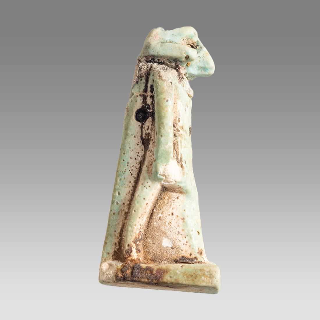 Ancient Egyptian Faience Amulet Ram-headed god Khnum c.664-332 BC. (1 of 2)