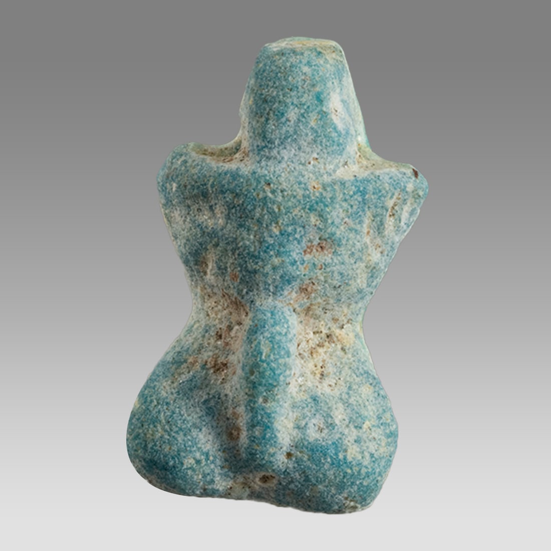 Ancient Egyptian Blue Faience Phallus Amulet c.664-332 BC. (1 of 1)