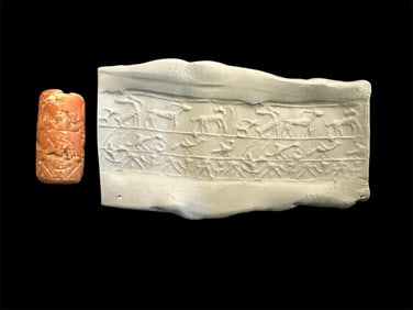 Mesopotamian Agate Cylinder Seal.