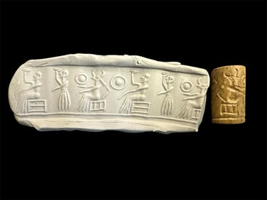 Mesopotamian Style Stone Cylinder Seal.