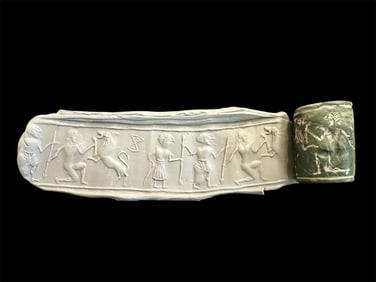 Mesopotamian Style Stone Cylinder Seal.