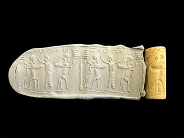 Mesopotamian Style Stone Cylinder Seal.