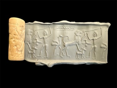 Mesopotamian Style Stone Cylinder Seal.