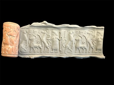 Mesopotamian Style Stone Cylinder Seal.