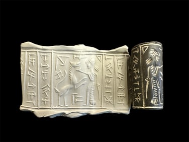 Mesopotamian Style Stone Cylinder Seal.