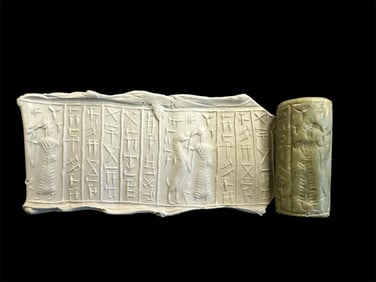 Mesopotamian Style Stone Cylinder Seal.