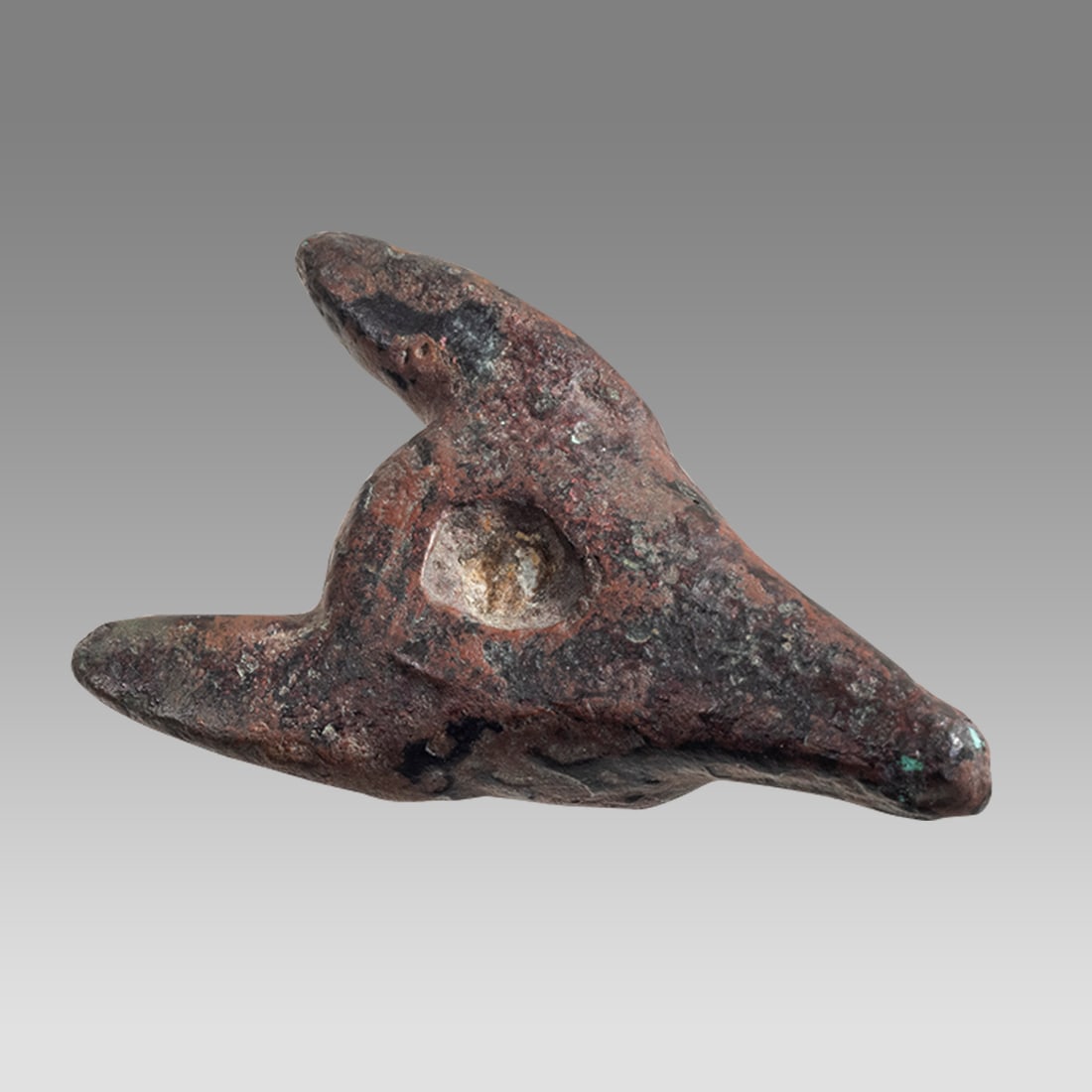 Ancient Mesopotamian Bronze Head of Fox c.6th century BC. (1 of 1)