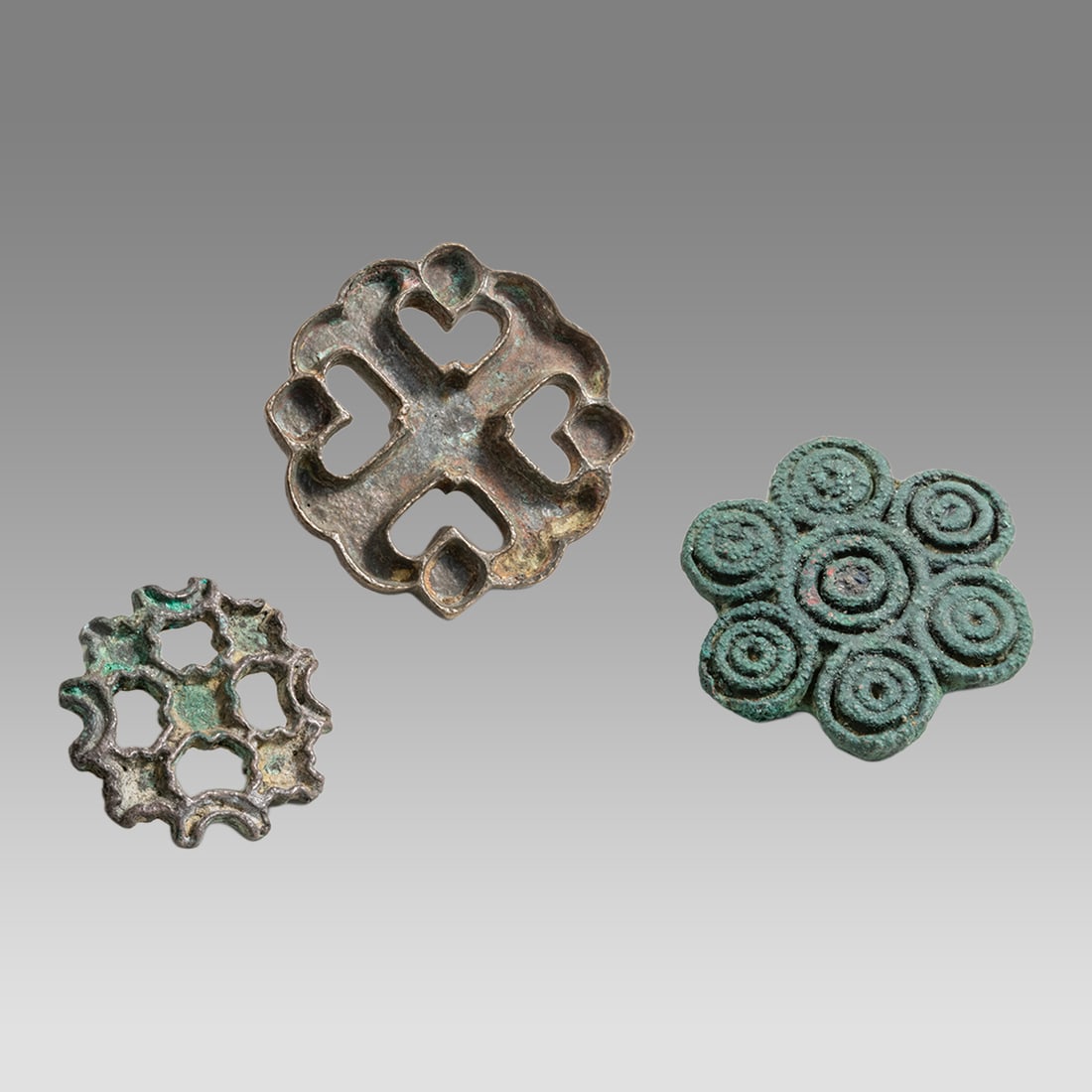 Lot of 3 Ancient Bactrian Bronze Seals Circa 2nd Millennium BC. (1 of 2)