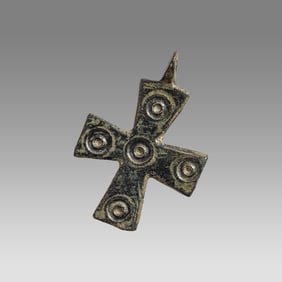 Ancient Byzantine Bronze Cross c.6th century AD.