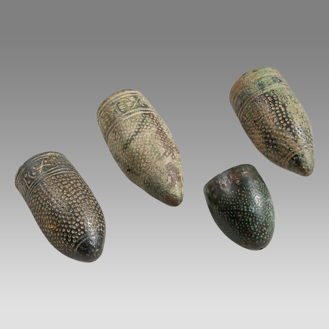 Lot of 4 Large Roman Bronze Thimbles c.2nd-4th century AD. (1 of 4)