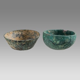 Lot of 2 Roman Bronze Miniature Bowls c.1st-2nd century AD.