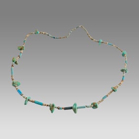 Ancient Egyptian Faience Bead Necklace c.300-50 BC.