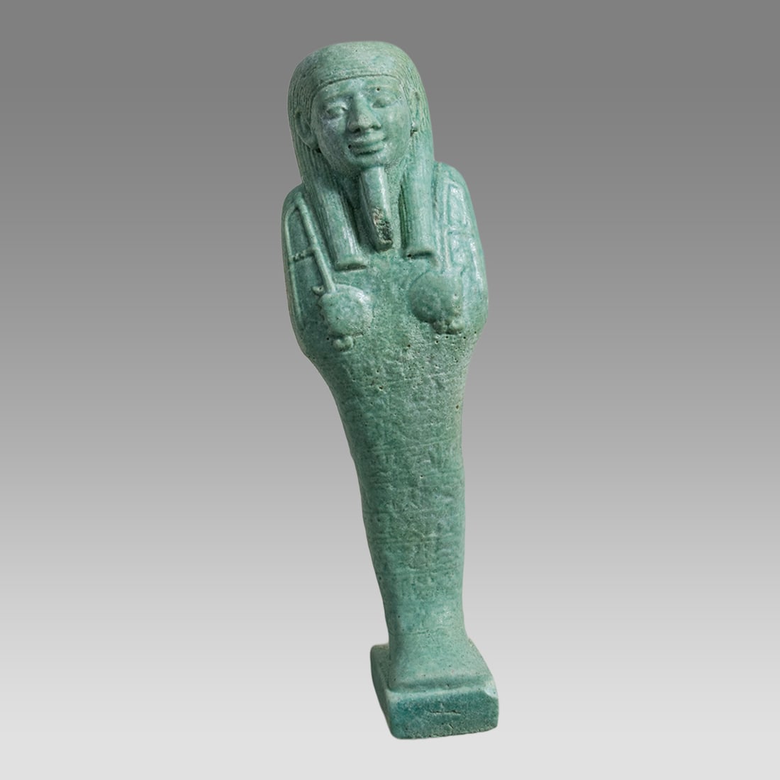 Egyptian Style Large Green Faience Ushabti. (1 of 3)