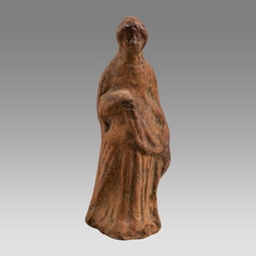 Antique Italian Hollow Terracotta Female Figure.