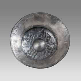 Greek Style Silver Phiale Bowl.