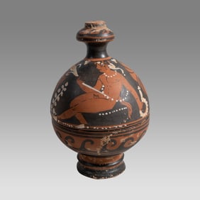Apulian Style Magna Graecia Apulian Red Figure Pyxis.