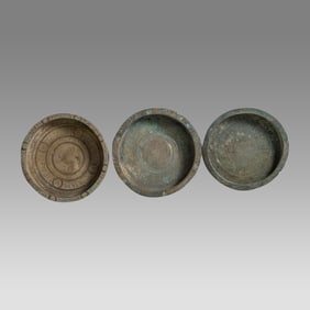 Lot of 3 Islamic Seljuk Bronze Trays c.10th century AD.