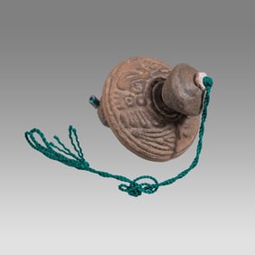 Ancient Pre Columbian Pottery Large Spindle Whorl c.10th century AD. (3)