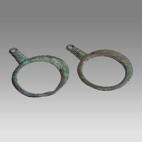 Ancient Europe Bronze Age Bronze Ring Ornaments c.1200-900 BC.(2)