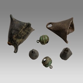 Lot of 6 Ancient Roman Bronze Bells c.2nd-4th century AD.