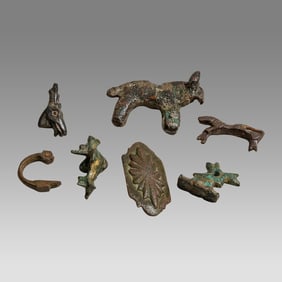 Lot of 7 Ancient Roman, Bronze Animals fragments c.2nd-4th century AD.