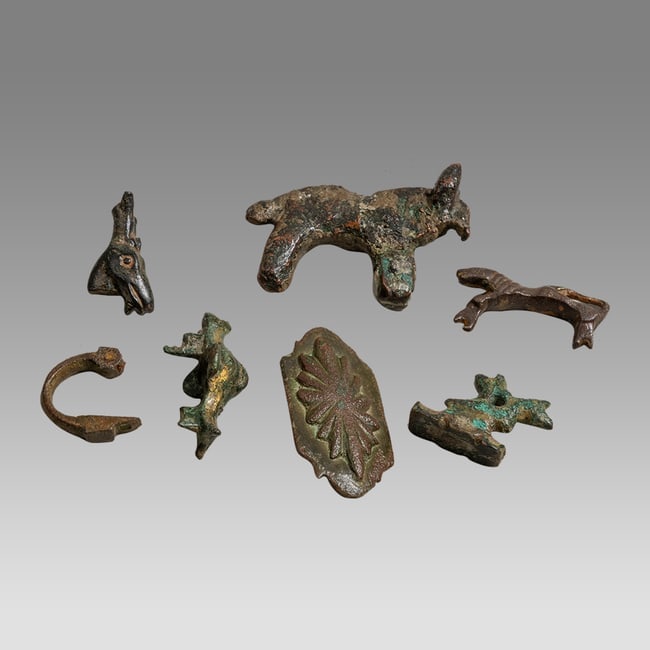 Lot of 7 Ancient Roman, Bronze Animals fragments c.2nd-4th century AD. (1 of 1)