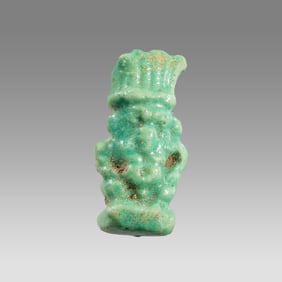 Ancient Egyptian Faience Bes Amulet c.300-50 BC.