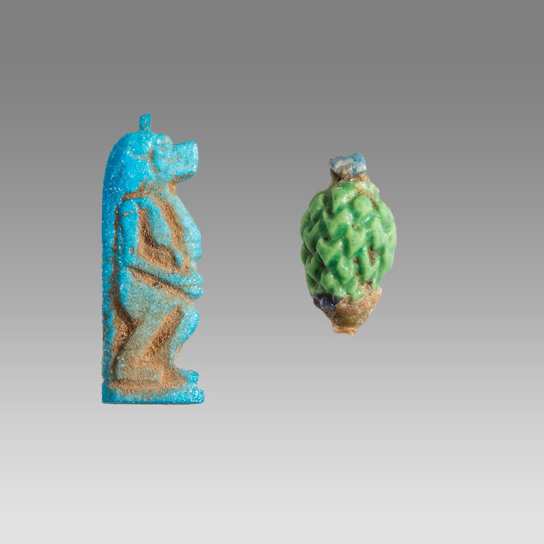 Lot of 2 Ancient Egyptian Faience Amulets c.300-50 BC. (1 of 1)