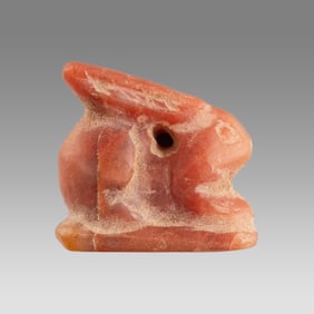 Egyptian Agate Stone Rabbit Amulet.
