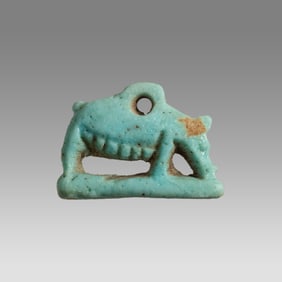 Ancient Egyptian Faience Ante Eater Amulet c.300-50 BC.