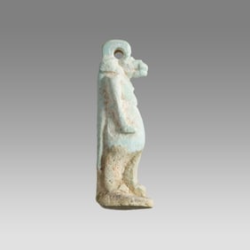 Ancient Egyptian Faience Hippo Taweret Amulet c.300-50 BC.