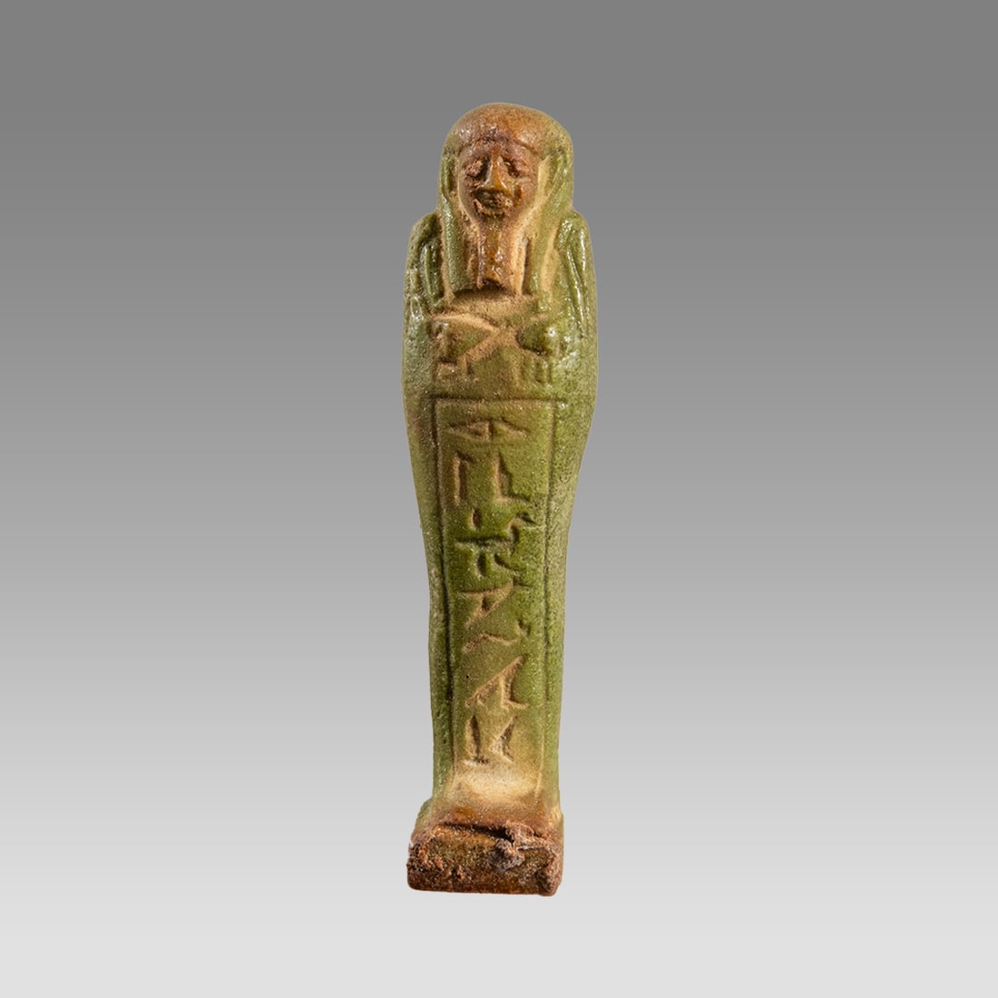 Ancient Egyptian Green Faience Ushabti Late period c.664-332 BC. (1 of 2)