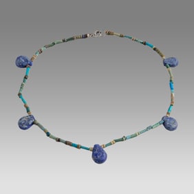 Ancient Egyptian Faience Bead Necklace c.300-50 BC.