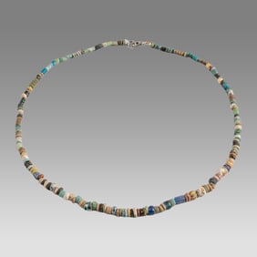 Ancient Egyptian Faience Bead Necklace c.300-50 BC.