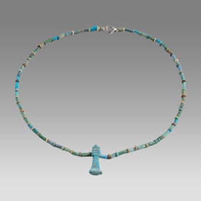 Ancient Egyptian Faience Bead Necklace c.300-50 BC.